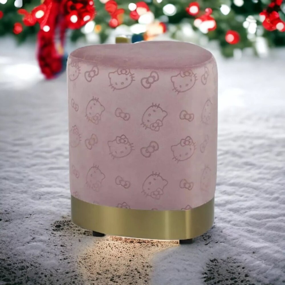 Hello Kitty PINK Heart Vanity Stool / Make Up Chair / Ottoman